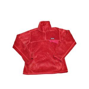 Patagonia Jacket Women's Red Re-Tool Snap-T Pullover Fleece Pockets Size Small S